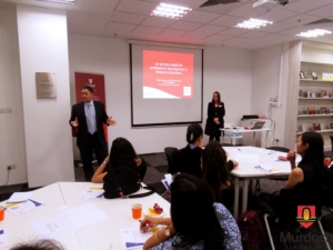 (Murdoch Singapore Dean) Associate Professor Peter Waring,  addressing participants